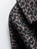 Women's Loose Blended Animal Print Coat