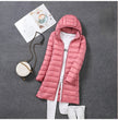 Plus Size Women's Mid-length Lightweight Down Jacket