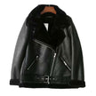 Fur Coat Women's Fleece-lined Thick Motorcycle Jacket