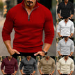 Men's Casual Solid Color Long-sleeved T-shirt Top