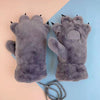 Cat's Paw Gloves Warm-keeping And Cold-proof Fleece-lined