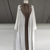 Fashion Colorblock Long Cardigan Trench Coat