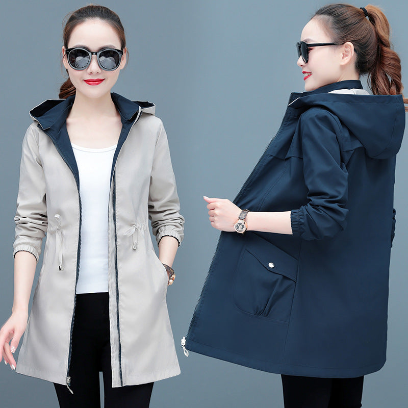 Women's Reversible Mid-length Spring And Autumn Coat