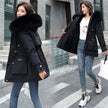 Oversized Fur Collar Cotton-padded Coat Loose Plus Velvet Thickening Women