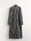 Style Retro Zebra Print Loose Coat