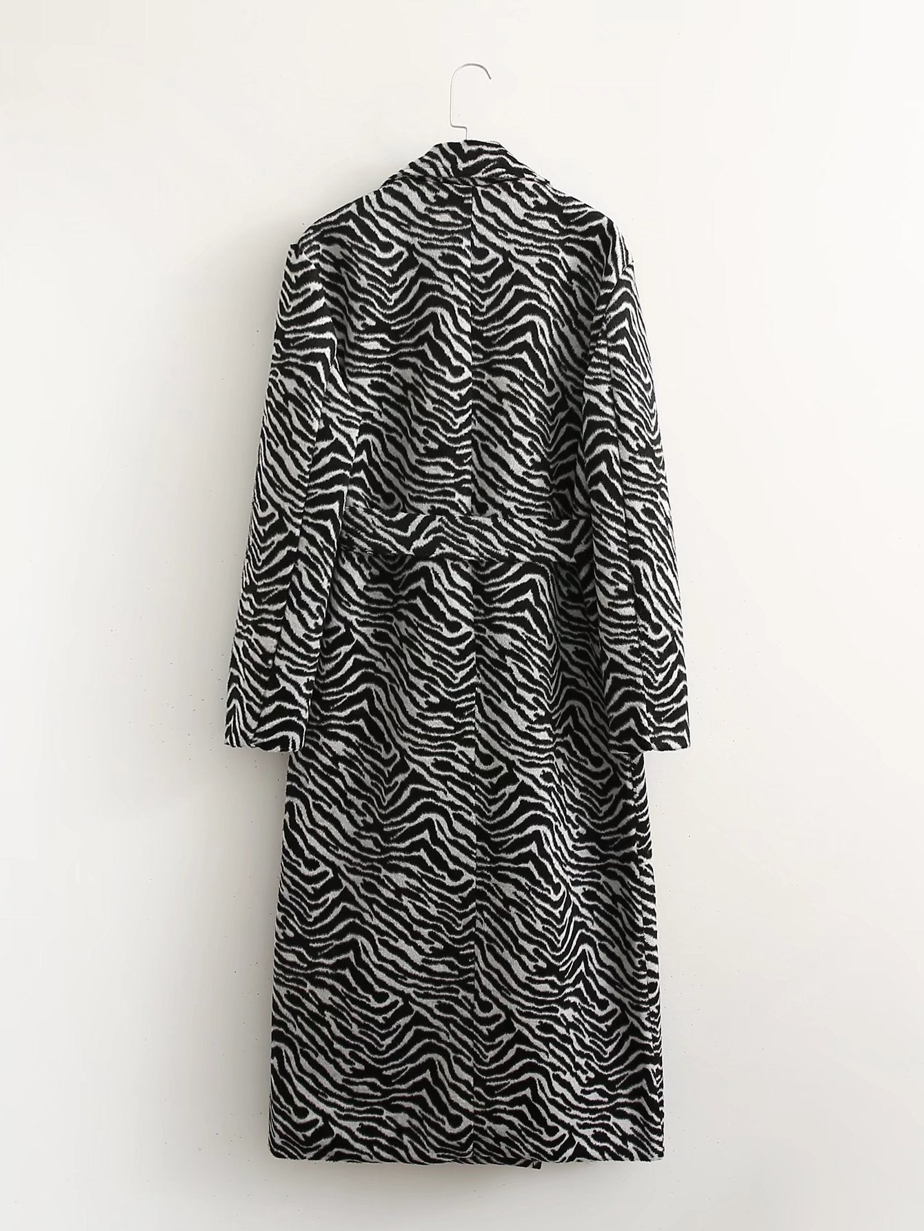 Style Retro Zebra Print Loose Coat