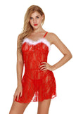 Christmas Lingerie Sleepwear Lace Mesh Suit Cosplay Uniform Temptation