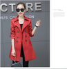 Slim Women Trench Coat Plus Size Mid-length