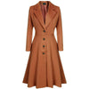 Women's long-sleeved woolen coat