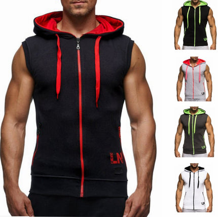 Hooded sleeveless vest