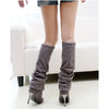 Pointed over-knee stretch high heel high boots