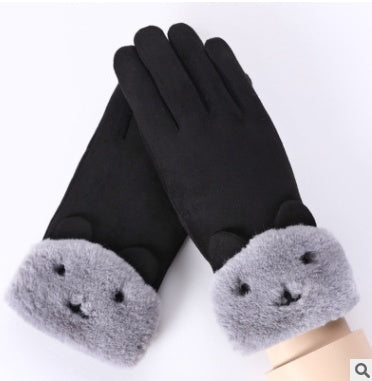 Women's winter warm touch screen gloves