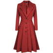 Women's long-sleeved woolen coat