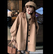 Autumn and winter popular coat new Korean version of the loose long section of the small son Sen wool coat female student tide