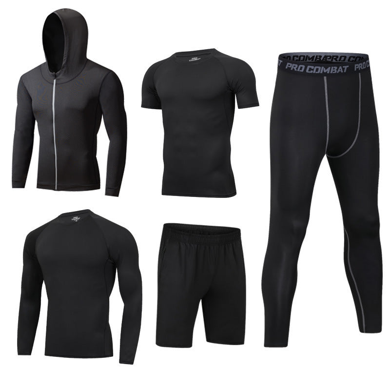 New 5-piece quick drying suit for leisure sports gym