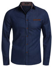 Men's Solid Color Casual Long-Sleeved Shirt