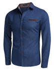 Men's Solid Color Casual Long-Sleeved Shirt