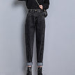 Temperament Stretch Jeans Women Fall and Winter High Waist Was Thin