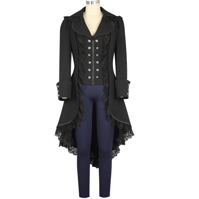 Steampunk Tuxedo Black Gothic Victorian Ladies Jacket Bc7918