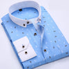 New Shirt In Spring Oxford Spinning Men''s Cotton Long Sleeve Young Middle Aged Shirt Father Slim Fit Business Casual Man