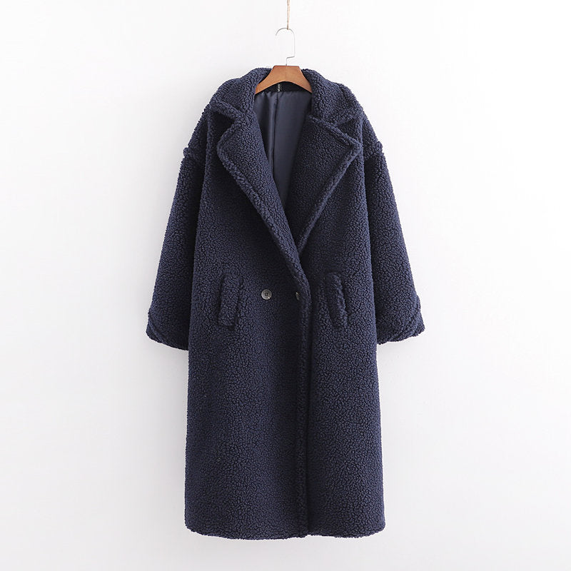 Women's Winter Fashion Vintage Lamb Wool Coat