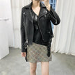 Spring New Korean Style Temperament Short Leather Women's Skinny Motorcycle Leather Jacket Coat Trend