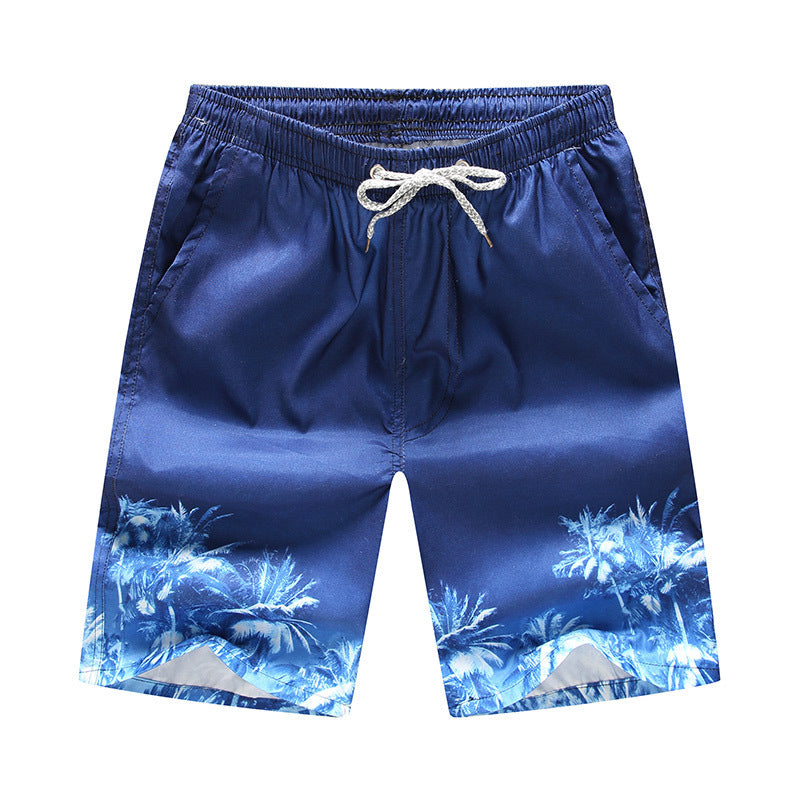 Summer New Loose Print Plus Size European And American Beach Pants Casual Shorts