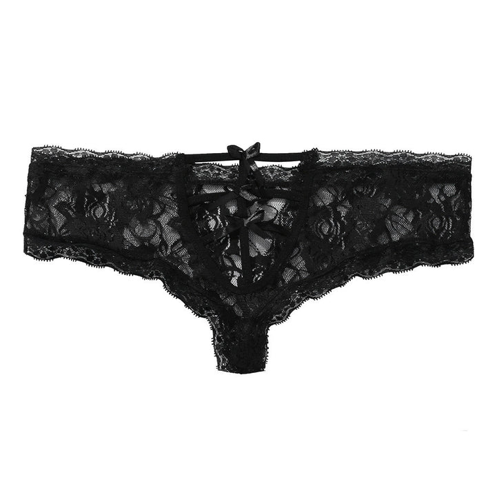 Sexy Lingerie Ladies Lace Transparent Bow Briefs Briefs Thong