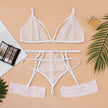 Sexy Lingerie Three-point Bikini Sexy Lace Pajamas Set