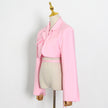 Fashion Simple Lapel Solid Color Short Coat