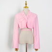 Fashion Simple Lapel Solid Color Short Coat