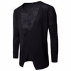 Men's Long Sleeved T Shirt Men's Fashion Casual Solid Color U Neck Sweater Coat