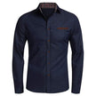 Men's Solid Color Casual Long-Sleeved Shirt