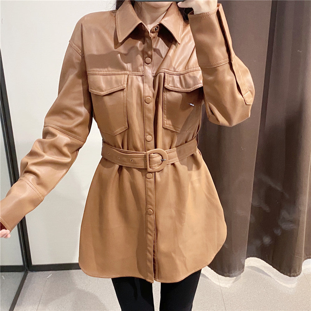 All-match women's leather clothing