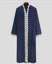 Muslim Long Sleeved Solid Color Casual Robe