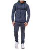 Fitness casual wear with solid color zipper decoration