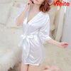 Women's Sexy Lingerie Set Sexy Ice Silk Robe with Bathrobe