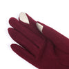 Female Autumn Winter Non-Inverted Velvet Cashmere Full Finger Warm Lace Gloves Women Cotton Touch Screen Bow Tie Gloves