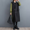 Temperament Leisure Color Matching Double-layer Suit Collar Cardigan Trench Coat