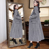 Women retro plaid woolen coat