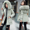 Oversized Fur Collar Cotton-padded Coat Loose Plus Velvet Thickening Women