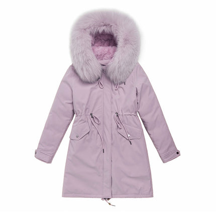 Mid-length cotton coat down jacket