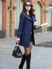 Slim-fit woolen coat  female long-sleeved coat