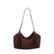 High-grade Large-capacity Frosted Idle Style Suede Crossbody Shoulder Bag