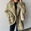 Loose temperament plaid suit jacket