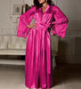 Stylish Sexy Summer Lingerie Women's Silk Robe Dress