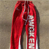 Letter Printed Drawstring Sweatpants For Men And Women