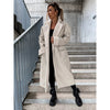 Autumn And Winter New Leisure Leather Thickened Trench Coat