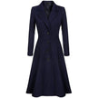 Women's long-sleeved woolen coat