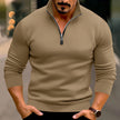 Men's Casual Solid Color Long-sleeved T-shirt Top